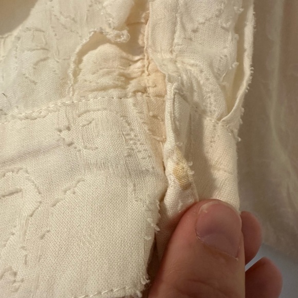 Cleobella Freya Button Down Embroidered Blouse Cream Small Womens - Picture 11 of 15